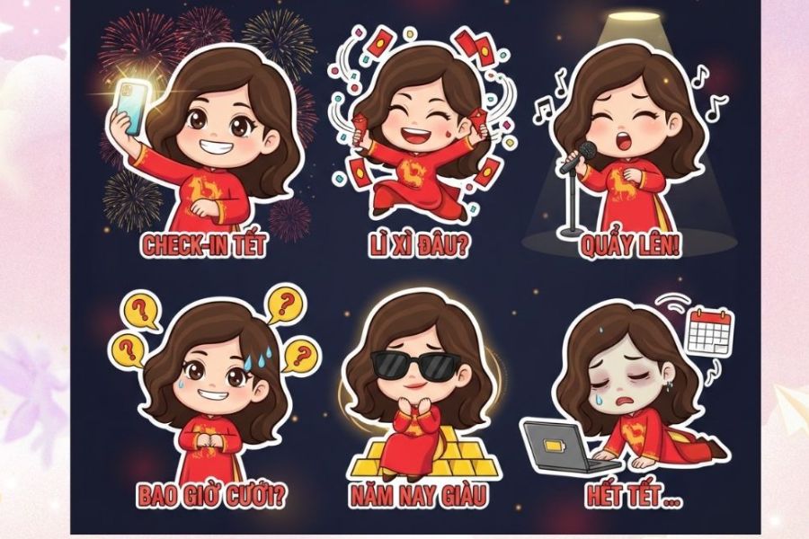 Hướng Dẫn Tạo Sticker Tết Bằng AI Siêu Hot Mùa Xuân 2026